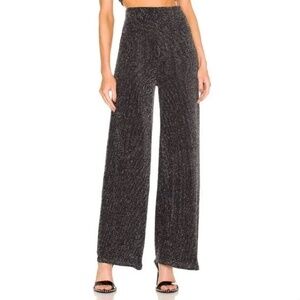 ALIX NYC Eames Wide-Leg High-Rise Pant in Black & Silver